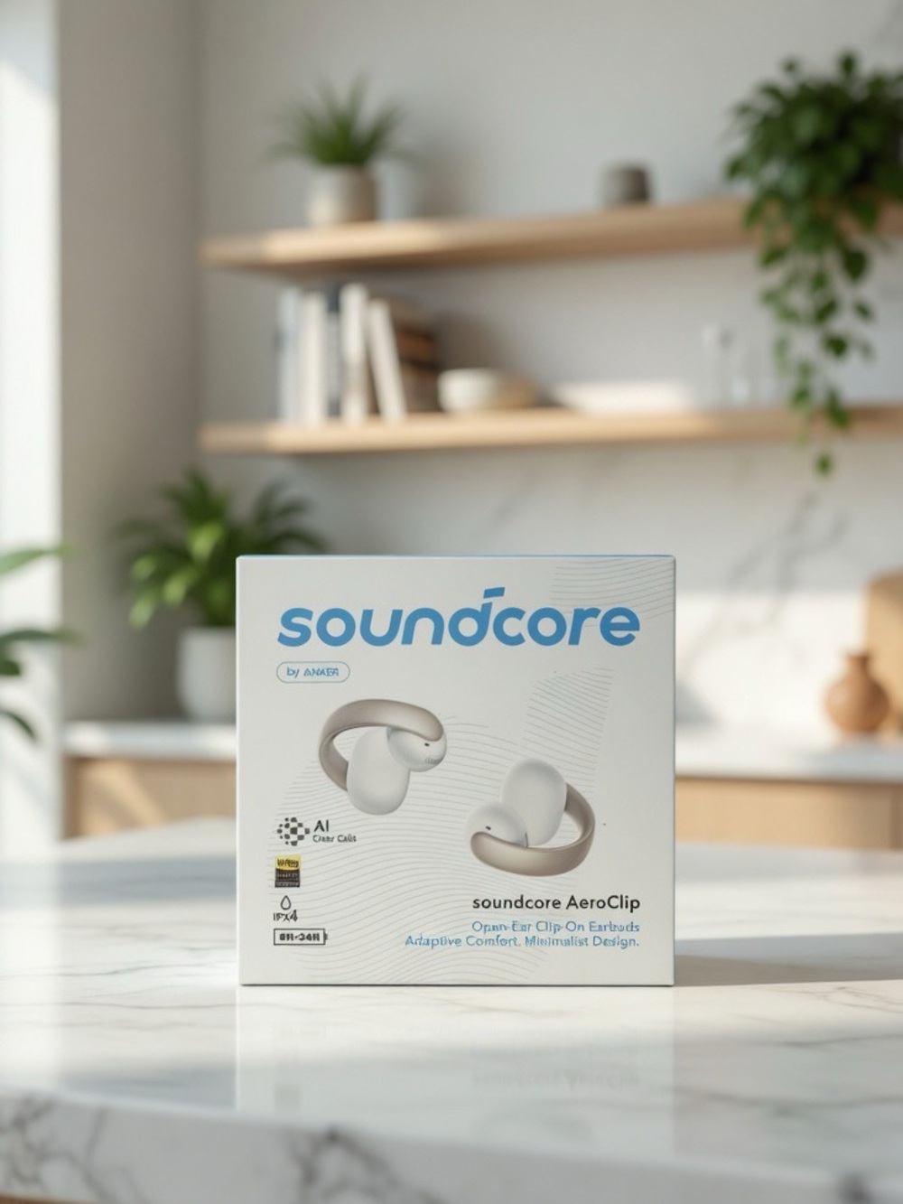 NEW - Soundcore AeroClip Open-Ear Clip-On Earbuds by Anker